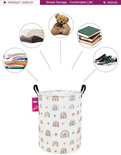 Rainbow Fabric Storage Bin Nursery Organizer Basket - Image 5