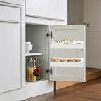 12 Inch Acrylic Spice Rack Wall Mount, White, 4 Pack - Image 4