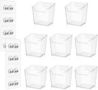 8-Pack Adhesive Cabinet Door Organizer Bathroom, Hanging Storage Bins, Stick on Wall Storage Container, Floating Bins Wall Mounted Organizer Under Sink Caddy for Kitchen Pantry Storage, Office, Dorm by Hiopeak
