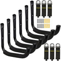 6 Pack 9-Inch Wall Mount Garage Storage Hooks for Ladder & Tools by Tahikem