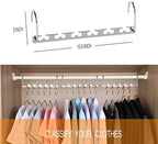 GEFTOL Space Saving Hangers Metal Hanger Magic Cascading Hanger Closet Clothes Organizer(12 Pack) - Image 3