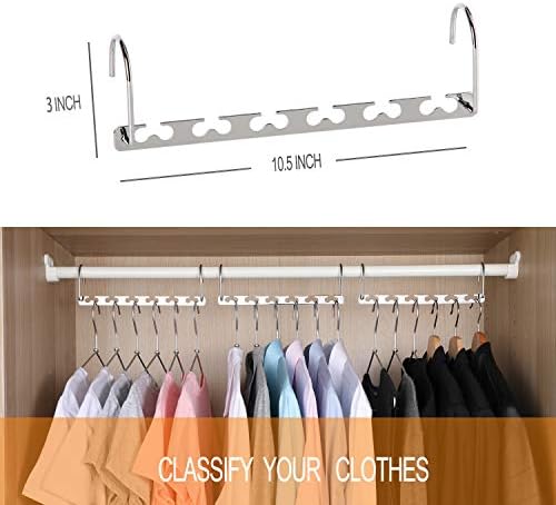 GEFTOL Space Saving Hangers Metal Hanger Magic Cascading Hanger Closet Clothes Organizer(12 Pack) - Image 3