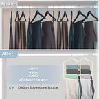 Velvet Hangers Space Saving Non Slip Pant Velvet Hangers Multi Layer Hanger - Image 6