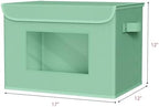 Univivi Fabric Foldable Storage Bins with Lids, 4 Pack, Green - Image 2