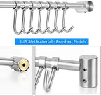 Audmore Kitchen Utensil Rack 2PCS, 15.6” Pot & Pan Hanging Rack Wall Mount - Image 2