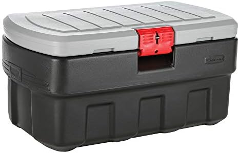 Rubbermaid ActionPacker Lockable Storage Box, 35 Gal, Grey and Black, Outdoor, Industrial, Rugged by Unknown