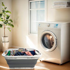 SAMMART 42L (11 Gallon) Collapsible Plastic Storage Basket - Foldable Pop Up Storage Container/Hamper - Portable Laundry Organizer - Space Saving (Grey/Steel Grey, 42L (Style B)) - Image 5