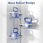 Shower Caddy Corner Tension Pole,Stainless Steel Shelves Bathroom Organizer - Image 6