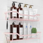 Kitsure Shower Caddy, Adhesive Shower Organizer, Large, Pink by Kitsure