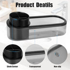 Ayswupt Black Toothbrush Holder for Bathroom,Detactable Bathroom Tray for Men,Electric Tooth Brushing Holder,Bathroom Countertop Organizer,Tooth Brush Toothpaste Caddy Storage,Vanity Sink Accessories - Image 4