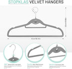 Velvet Stackable Hangers 30 Pack, Clothes Hanger Non Slip Felt with Hook - Image 3