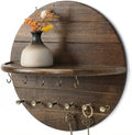Rebee Vision Acacia Wood Key Holder Wall Mount for Room Decor, Dark Brown by REBEEVISION