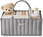 Blissful Diary Baby Diaper Caddy Organizer, Nursery Storage, Light Gray by BlissfulDiary