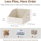 StorageWorks Closet Storage Bins, Beige(Cotton-linen), Small, 3-Pack - Image 6