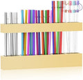 9.5” Large Acrylic Straw Holder for Cabinet Door, Adjustable Two-Part by Rycid