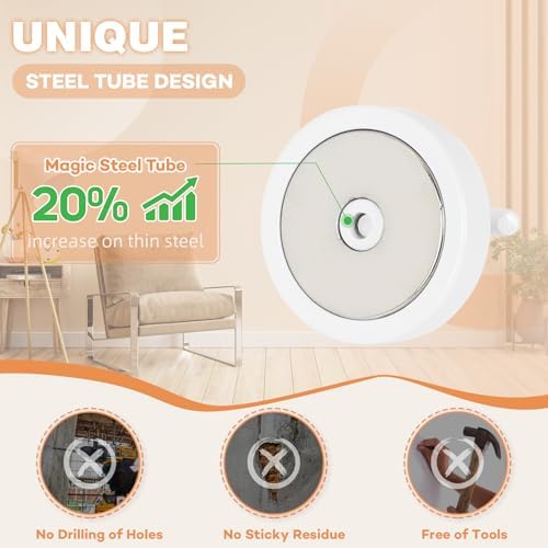 Neosmuk Magnetic Hooks Steel Tube Design for Cruise,130lb+ White,10 Pack - Image 3