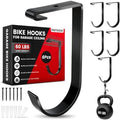 Bike Hooks for Garage Ceiling Mount Rack, Add on Storage Flat Hook, 6 Pack by Payivsve