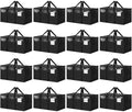 16 Pack Extra Large Clothes Storage Bins with Lids, Moving Bags, Black | Storage Bags with Reinforced Handles & Heavy-Duty Zippers, Moving Boxes Totes for Clothes Packing, Dorms, College Supplies by ukeetap