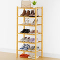 Smiry Bamboo Shoe Rack, 8 Vertical Slats, 6 Tier - 17.3" Wide, Natural by Smiry
