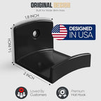 Modern JP Adhesive Hat Hooks for Wall (10-Pack) - Cowboy Hat Rack, Wide Brim Hat Organizer, Strong Hold Hat Hangers for Wall - Black - Image 5
