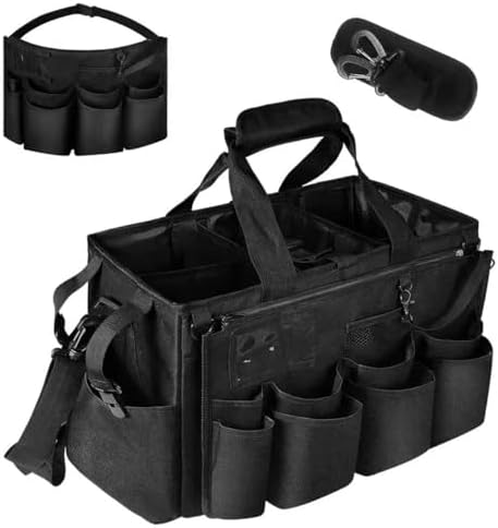 Compact Wearable Cleaning Supplie Bag with Handle Shoulder Straps by BOHEMIABY