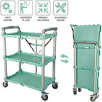 Olympia Tools 89-353 Pack N Roll Collapsible Service Cart, XL, 300LB Capacity, Teal - Image 5