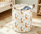 ESSME Laundry Hamper,Giraffe Hamper Collapsible Canvas Waterproof Animal Storage Bin,Gift Baskets,(Giraffe) - Image 4