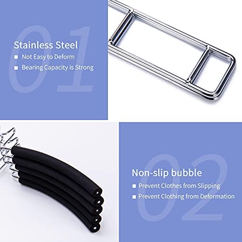 Nature Smile No Shoulder Bump Multiple Sweater Coat Clothes Hangers,Multi Layers Space Saving T Shirt Blouse Rack,(2 Pack Black Color) - Image 6