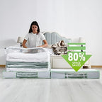 TAILI Under Bed Comforters Storage Container, Save 80% Space, Large Capacity Foldable Under Bed Storage Box for Quilts Pillow Blankets Linen, , 41" x 17.7" x 6", Jumbo Comforters Vacuum Storage Bag - Image 2