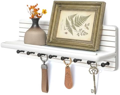 Rebee Vision Key Holder Wall Mount for Entryway & Home Office Decor, White by REBEEVISION