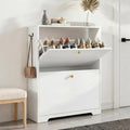Nicetree Shoe Cabinet with 2 Flip Drawers, Modern Entryway Organizer, White by Nicetree