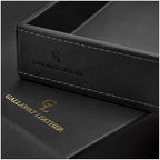GALLAWAY LEATHER Valet Tray for Men - Nightstand Organizer EDC Tray for Wallet and Keys - Dresser Leather Catchall Dump Key Tray - Bedside Table Tray Organizer Key Bowl for Entryway Table (Black) - Image 2