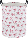 Essme Kids Laundry Basket,Pink Hamper Waterproof Storage Bin for Girls, Pink Hamper,Gift Baskets(Pink Bowknot) by ESSME
