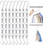 HOUSE DAY Space Saving Hangers 20 Pack, Closet Organizers and Storage | Closet Organizer Space Saver, Multifunctional Hangers for Small Closet, College Dorm Room Essentials for Girls, White by HOUSEDAY