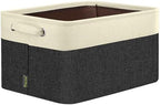BALEINE 1 Pack Fabric Closet Storage Bins for Shelves, Linen Closet Organizers and Storage, Decorative Baskets for Organizing, Shelf, Clothes, Home, Office (Black, 17''x13''x10.5'') by BALEINE