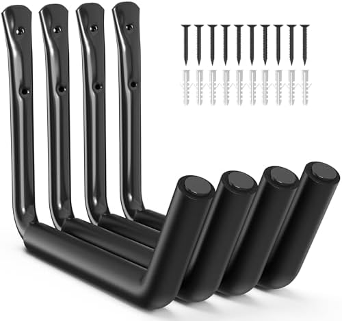 niffgaff Heavy Duty Garage Storage Hooks - 120 LB Capacity Wall Mounted Rack for Kayaks, Ladders, and Bikes by niffgaff