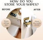 Day Moon™ - Toilet Paper Holder with Shelf - Modern Roll Holder for Bathroom - 1 Pack - Wall Mount - with Storage, Gold - Image 2