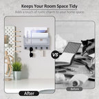 Nekon Mail and Key Holder for Wall Decorative, 11 Inch Mail Holder, Gray - Image 2
