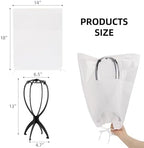 acDesign 6 Pack Wig Stand With 6 Pcs Wig Dust Bag, Wig Head Stand for Women Multiple Wigs Styling and Travel, Black - Image 2