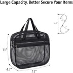 Mesh Shower Caddy Portable with Zipper - 2-Handle Shower Bag for Dorm - Image 4