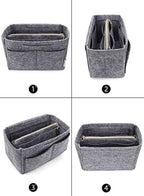 LEXSION Felt Purse Organizer Insert, Tote Bag Shaper Dividers with 5 Sizes - Image 3