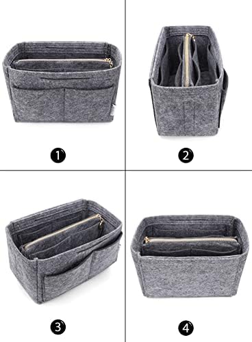 LEXSION Felt Purse Organizer Insert, Tote Bag Shaper Dividers with 5 Sizes - Image 3