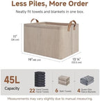StorageWorks Fabric Storage Bins, Brown and Beige, Extra Large, 2-Pack - Image 6