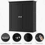 Shintenchi Bathroom Wall Medicine Cabinet, Over The Toilet Storage, Black - Image 6