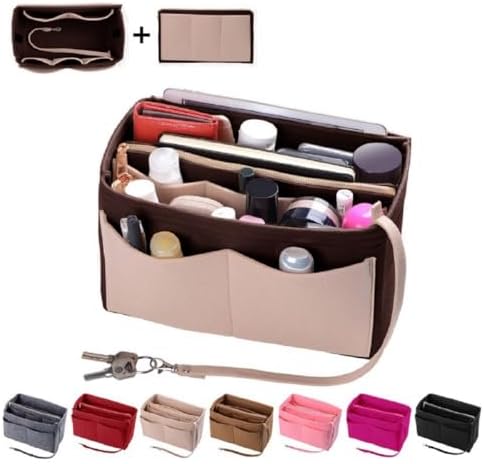 ZTUJO Purse Organizer Insert, Felt Bag Organizer with Metal Zipper, Handbag & Tote Shaper, For Speedy Neverfull Tote, 7 Sizes by ZTUJO
