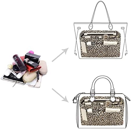 ZTUJO Purse Organizer Insert, Felt Bag Organizer with Metal Zipper, Handbag & Tote Shaper, For Speedy Neverfull Tote, 7 Sizes - Image 4