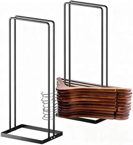 Hanger Stacker 2 Pack, Clothes Hanger Holder Organizer for Closet Laundry Room, Organizer Stacker for Coat Wire Hangers,Hanger Rack Stand Caddy for Adult Kids Velvet Pants Hangers Storage by SeropyDirect