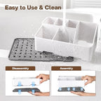 Cleangor Countertop Bathroom Organizer, Toothbrush Holder with Drainage - Image 6