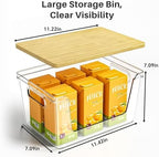 4 Set Pantry Organizer and Stackable Storage Kitchen,Sturdy and Durable Storage Basket for Potato, Onion, Garlic, Fruit, Vegetable, Produce, Clear Plastic Storage with Lid&Handle - Image 3