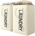 SONGMICS Laundry Hamper, 80L Foldable Basket, 2 Pack, Water-Repellent by Unknown